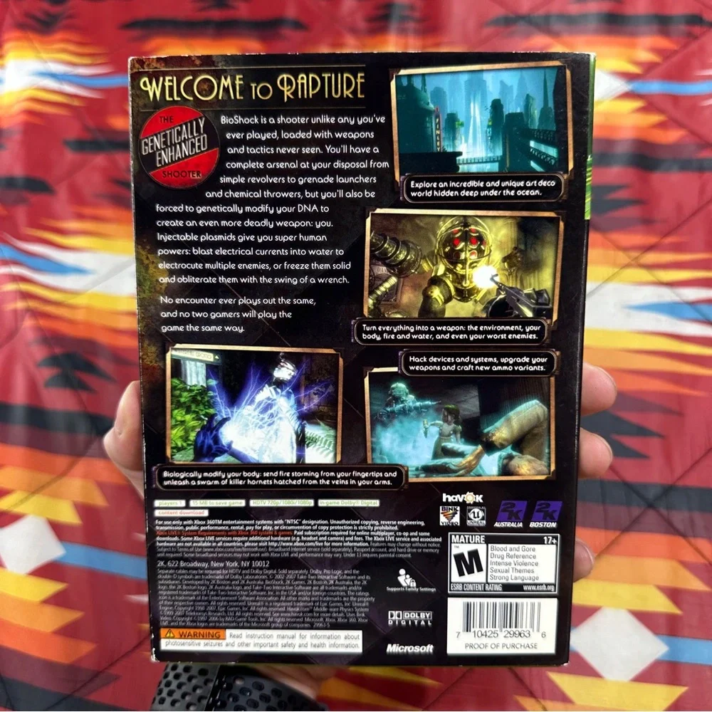BioShock (Microsoft Xbox 360, 2007) No Manual! Tested & Working